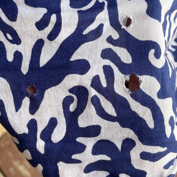 Lilly Pulitzer Courtney Beaded Navy Treasure Print Tunic Dress size XS women’s - Picture 5 of 11
